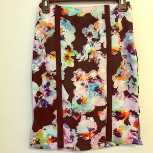 Floral pencil skirt